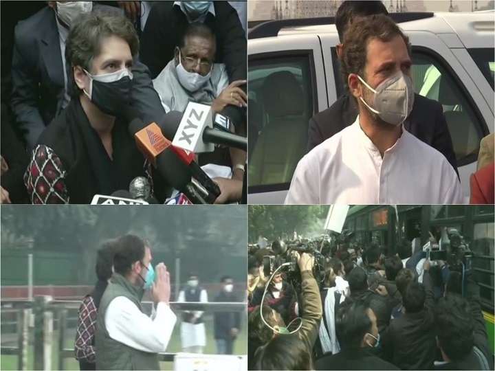 Farmers' Protest Priyanka Gandhi detained, Rahul Gandhi says PM Modi is incompetent Farm Laws: Congress On Front Foot As Rahul Launches Fierce Attack On Centre; Priyanka, Others Detained