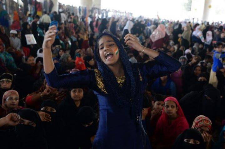 The protesters led the agitation against a provision that made Muslims from Afghanistan, Bangladesh, and Pakistan ineligible to acquire citizenship under the CAA. They were required to go through normal routes of acquiring citizenship of India. (Photo: AFP