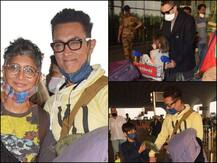 PICS: Ahead Of 15th Wedding Anniversary, Aamir Khan & Wife Fly Out Of India With Their Kids