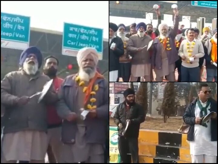 Protesting Farmers Clang Plates Raise Slogans To Block Noise Of PM Modi Mann ki Baat Protesting Farmers Clang Plates, Raise Slogans To Block 'Noise' Of PM Modi's 'Mann Ki Baat'