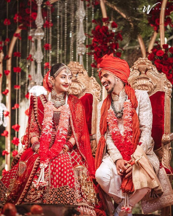 Pictures from Yuzvendra and Dhanashree's wedding went viral on social media in no time. Fans have flooded the comments section of their Instagram handle with their warm wishes and messages. 