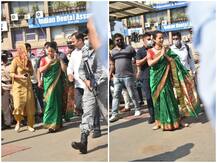 PICS: Kangana Ranaut Looks ELEGANT In A Saree As She Visits Siddhivinayak Temple With Sister Rangoli