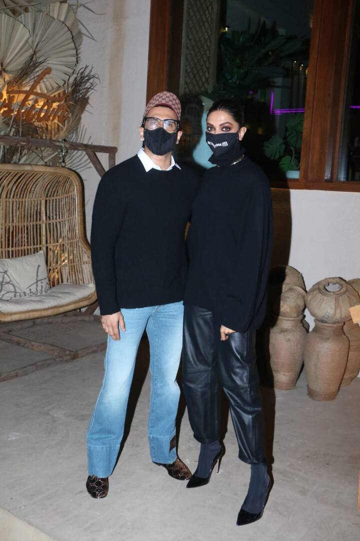 Deepika arrived for a birthday dinner bash in Mumbai with her husband Ranveer Singh. Earlier today, the couple was spotted having an intimate breakfast in the city. DeepVeer twinned in black for the special occasion. 