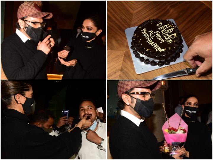 Deepika Padukone – Ranveer Singh Celebrate DP's Birthday With Paparazzi,  Actor Blows Candle, Cuts Cake – See Pics