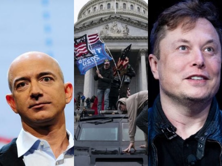 Musk Posts Memes While Bezos Remains Silent About The Capitol Attack Musk Hints At Facebook Being The One To Be Blamed For The Capitol Attack, Bezos Remains Eerily Silent