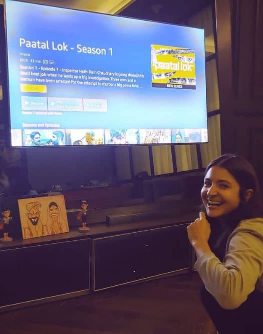 This couple also watches movies and series together. Anushka also showed a glimpse of her televised area some time ago. (Image: Instagram)