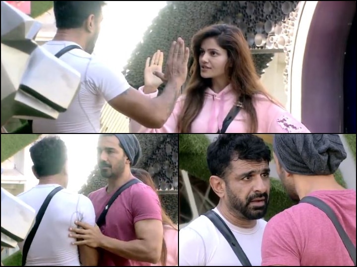 Bigg Boss 14: Eijaz Khan Vs Rubina Dilaik Husband Abhinav Shukla Warns Eijaz Khan In Bigg Boss 2020 Video Bigg Boss 14: 'Do No Come Close To My Wife'- Rubina's Husband Abhinav Warns Eijaz Khan