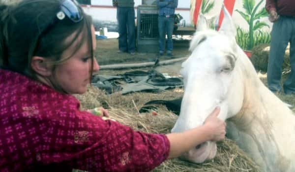 शक्तिमान के साथ जेमी वॉन / फोटो: विनोद कापड़ी