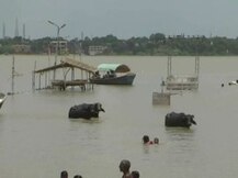 नेपाल और उत्तराखंड में भारी बारिश से उफनाईं यूपी की नदियां