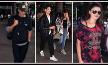 एयरपोर्ट पर दिखे अक्षय, उनके बेटे आरव और उर्वशी रौतेल