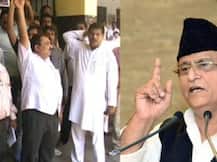 विवादित बयान को लेकर आज़म खान के खिलाफ सड़कों पर उतरे यूपी के लेखपाल