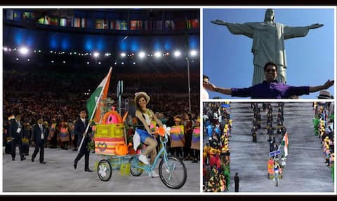 रियो ओलम्पिक 2016: ग्लोबल वार्मिंग के मैसेज के साख शुरु हुई ओपनिंग सेरेमनी, दिखे क्रिकेट के 'भगवान' सचिन रियो ओलम्पिक 2016: ग्लोबल वार्मिंग के मैसेज के साख शुरु हुई ओपनिंग सेरेमनी, दिखे क्रिकेट के 'भगवान' सचिन