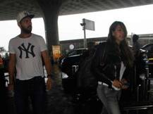 मुंबई एयरपोर्ट पर साथ-साथ दिखे युवराज और हेजल कीच, देखें Pics