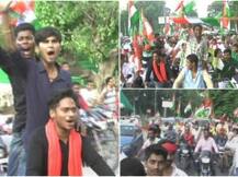 BJP की तिरंगा यात्रा में जमकर उड़ीं ट्रैफिक नियमों की धज्जियां