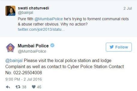 इंटरटेनमेंट वेबसाइट पिंकविला में छपी एक रिपोर्ट के अनुसार संबंधित ट्वीट पर आप की राष्ट्रीय कार्यकारिणी की सदस्य और प्रवक्ता प्रीति शर्मा ने एक शिकायत दर्ज करवाई थी