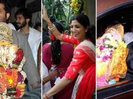 Govinda Anil Kapoor Shilpa Sonali Bid Adieu To God Ganesh गोविंदा, अनिल कपूर, शिल्पा शेट्टी और सोनाली ने दी बप्पा को विदाई, देखें Pics