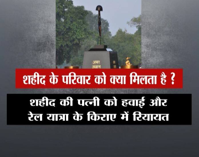 शहीद की पत्नी को हवाई और रेल यात्रा में किराये में रियायत मिलती है.
