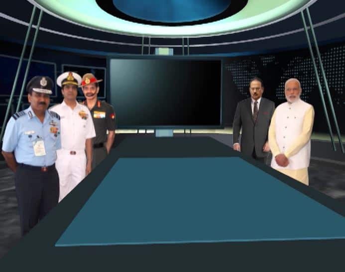  प्रधानमंत्री नरेंद्र मोदी के साथ वॉर रूम में एनएसए अजित डोभाल, सेना प्रमुख दलबीर सुहाग, वायुसेना प्रमुख अरुण राहा, नौसेना प्रमुख सुनील लांबा भी मौजूद थे. देश के सबसे ताकतवर कंट्रोल रूम में तीनों सेनाओं के प्रमुख मोदी को तमाम खुफिया जानकारी और दुश्मनों के ठिकानों के बारे में बता रहे थे.