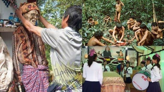 विश्व के अलग-अलग देशों में कई तरह के रीति रिवाज देखने को मिलते हैं. आज हम आपको बताने जा रहे हैं विश्व के 4 ऐसे अंतिम संस्कारों के बारे में जिन्हें जान आप भी हैरान रह जाएंगे. आगे की स्लाइड्स में जानें क्या है पूरा मामला...!