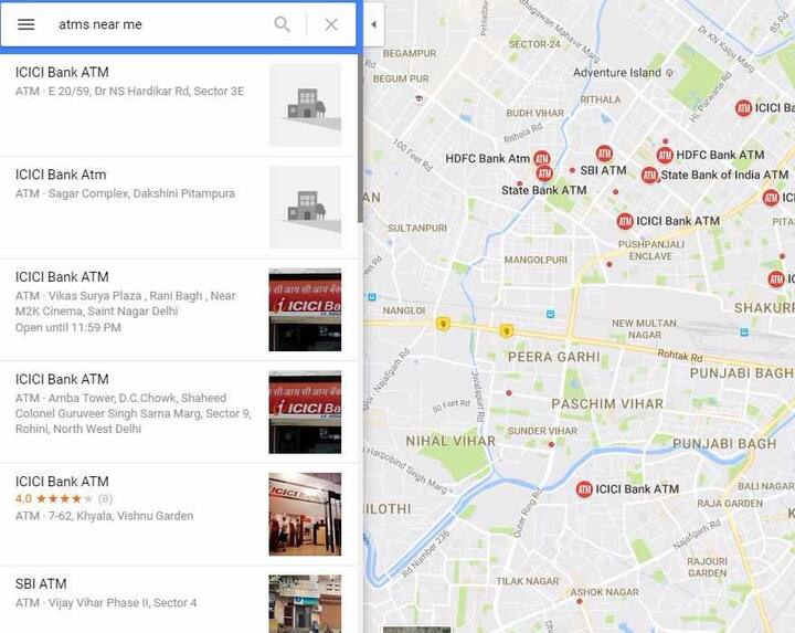 जैसे ही आप गूगल खोलते हैं यहां आपको 'Find ATM near you'का ऑप्शन नजर आएगा. जिस पर क्लिक करके आप गूगल मैप के जरिए उसकी लोकेशन और पता पा सकते हैं.