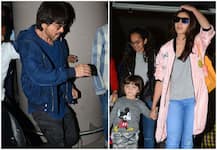 आलिया का हाथ पकड़े एयरपोर्ट से निकले अबराम, देखें VIDEO