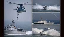 नेवी डे पर मुंबई के समंदर में अपना दमखम दिखाती इंडियन नेवी