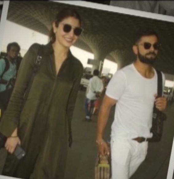 इससे पहले गोवा एयरपोर्ट भी विराट-अनुष्का एक ही समय पर पहुंचे थे..