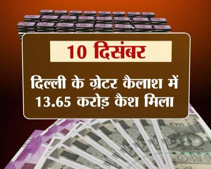 तीन दिन पहले दिल्ली के ग्रेटर कैलाश के लॉ फर्म में 13 करोड़ 65 लाख कैश मिला.