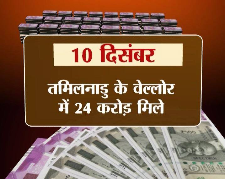 10 दिसंबर को वेल्लोर से 24 करोड़ रुपये बरामद हुए.