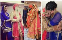 भाई की शादी में ब्लू पटियाला पहन सनी लियोनी ने दिखाया पंजाबी अवतार, देखें Pics