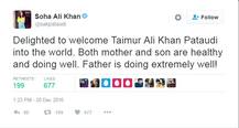 Twitter पर बॉलीवुड सितारों ने बेबो को ऐसे दी तैमूर के जन्म पर बधाई!