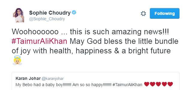 अभिनेत्री सोफी चौधरी ने ट्वीट कर कहा कि यह एक शानदार खबर है.