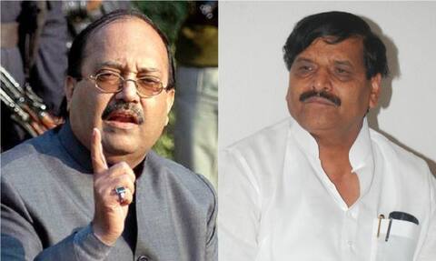 यूपी: गठबंधन की अटकलों के बीच शिवपाल यादव से मिले अमर सिंह यूपी: गठबंधन की अटकलों के बीच शिवपाल यादव से मिले अमर सिंह
