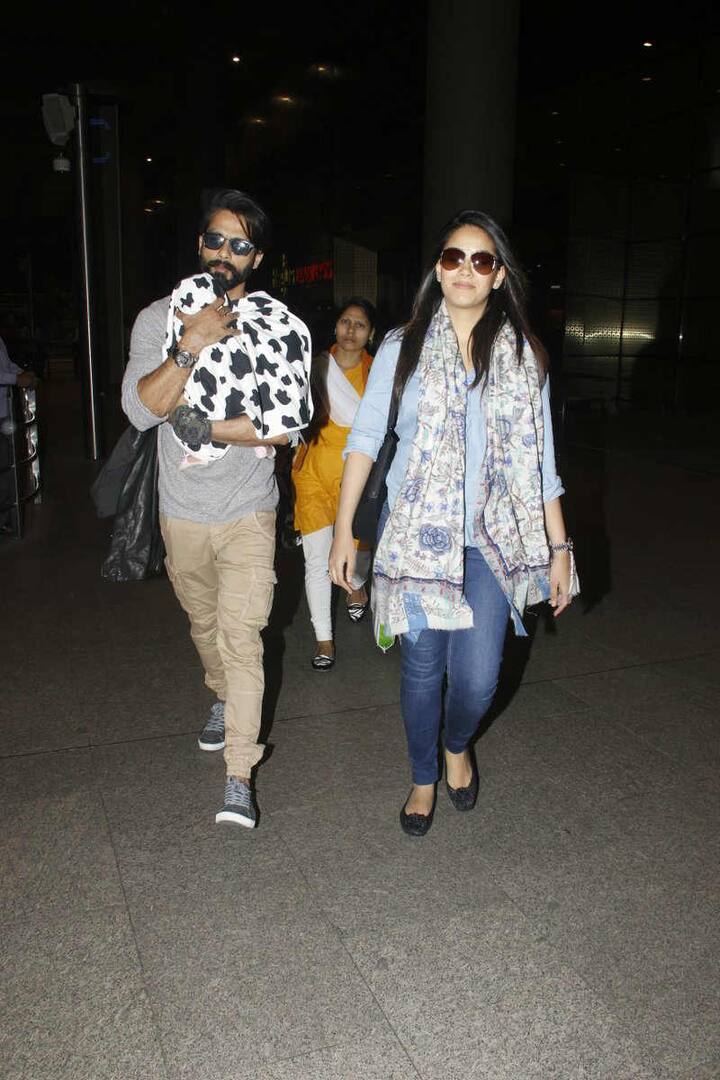 लेकिन शाहिद अपनी फैमिली के साथ मुंबई वापस आ गए हैं. इस दौरान शाहिद अपनी बेटी मीशा को गले लगाए हुए नजर आए.