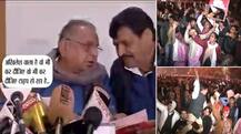 मुलायम ने अखिलेश को पार्टी से निकाला, घर के बाहर जुटे समर्थक