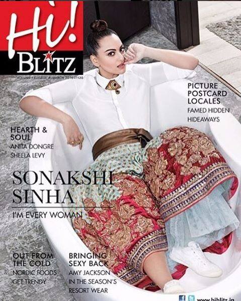 Hi Blitz मैग्ज़ीन के कवर पर सोनाक्षी सिन्हा