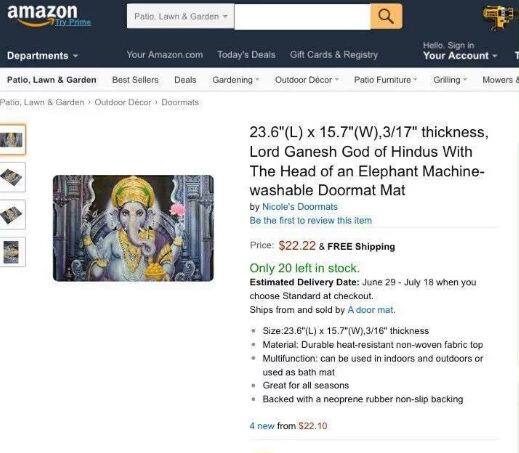 देवी-देवताओं के फोटो वाले डोरमेट बेचने पर सोशल मीडिया यूजर्स ने #BoycottAmazon हैशटैग के जरिए ऑनलाइन रिटेलर साइट के खिलाफ कैम्पेन शुरू कर दिया था.