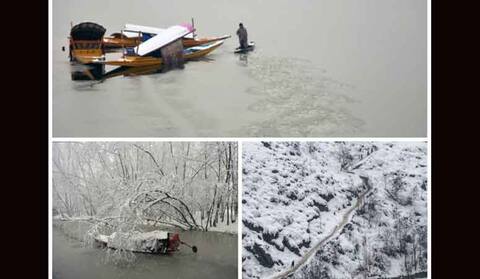 ठंड में जमने के बाद कुछ ऐसा दिख रहा है धरती का स्वर्ग कश्मीर ठंड में जमने के बाद कुछ ऐसा दिख रहा है धरती का स्वर्ग कश्मीर