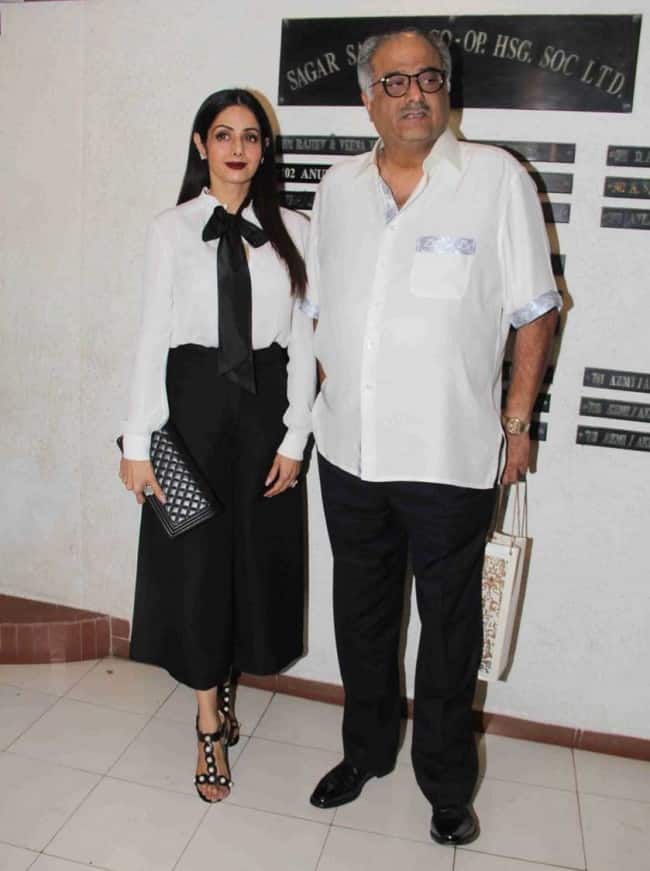 इस पार्टी में अभिनेत्री श्रीदेवी भी पति बोनी कपूर के साथ पहुंची. (Photo: Manav Mangalani)