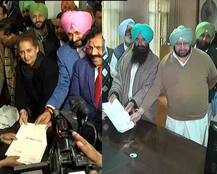 सिद्धू ने अमृतसर ईस्ट से और कैप्टन अमरिंदर सिंह ने बादल के खिलाफ लंबी से भरा पर्चा