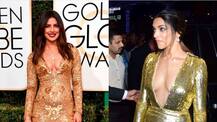 गोल्डेन गाउन में प्रियंका और दीपिका, मगर कौन किस पर भारी!