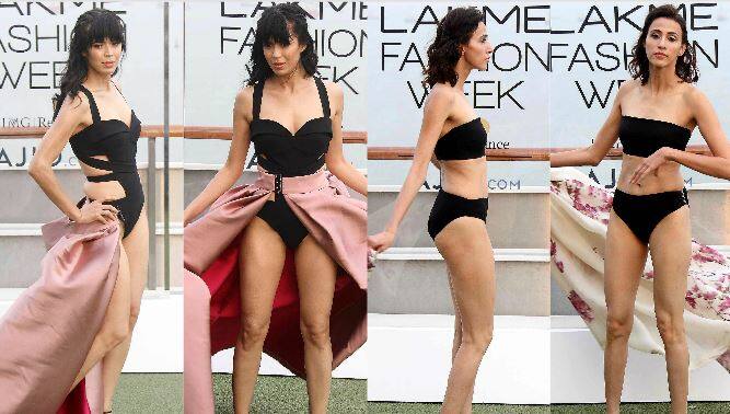 20 जनवरी को मुंबई में डिजाइनर मोनिशा जयसिंह ने लैक्मे फैशन वीक के दौरान अपने डिजाइन पेश किए. मॉडल सुचेता शर्मा और अलेशिया राउत, मोनिशा के डिजाइन किए हुए ड्रेस में दिखीं. आगे की स्लाइड्स में देखें मॉडल सुचेता और अलेसिया का हॉट एंड बोल्ड अंदाज.