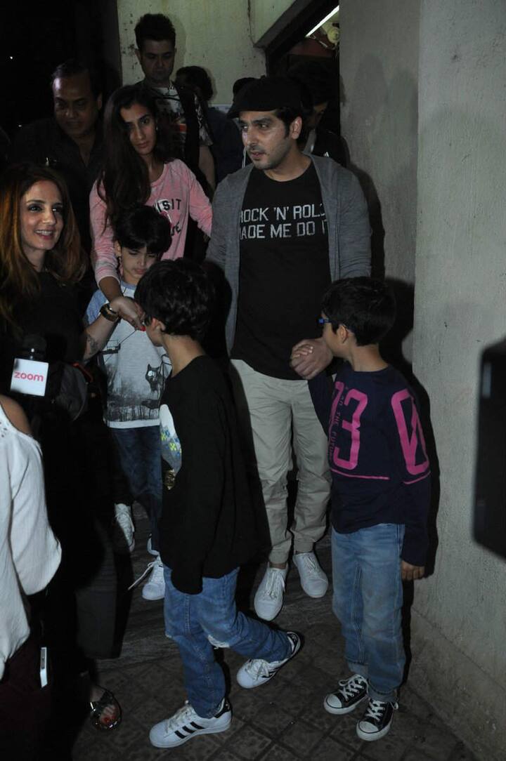 इसके अलावा इस स्क्रीनिंग पर ऋतिक के दोनों बेटे भी पहुंचे. (Photo: Manav Mangalani)