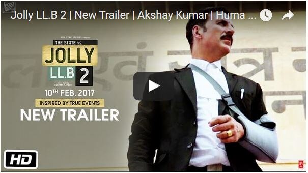 Watch Jolly Ll B 2 New Trailer Released VIDEO: रिलीज हुआ अक्षय कुमार की फिल्म Jolly LLB 2 का दूसरा धमाकेदार ट्रेलर, यहां देखें