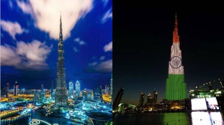 26 जनवरी की पूर्व संध्या पर हर भारतवासी के लिए गर्व का अवसर तब आया जब दुनिया की सबसे ऊंची इमारत बुर्ज खलीफा तिरंगे के रंग में रंगी हुई नजर आई. आपको बता दें कि दुनिया की सबसे ऊंची इमारत बुर्ज खलीफा दुबई में है. बुर्ज खलीफा के ट्विटर हैंडल से ट्विट करते हुए लिखा गया है कि आज रात हम भारत का 68 वां गणतंत्र दिवस सेलिब्रेट करेंगे.