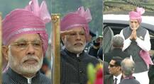 गणतंत्र दिवस: सोशल मीडिया पर वायरल हुई पीएम मोदी की पिंक पगड़ी