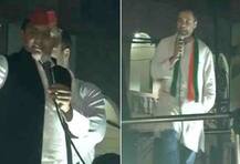 आगरा में राहुल-अखिलेश का रोड शो, राहुल बोले- \'विकास की बात नहीं झूठ की राजनीति करती है BJP\'