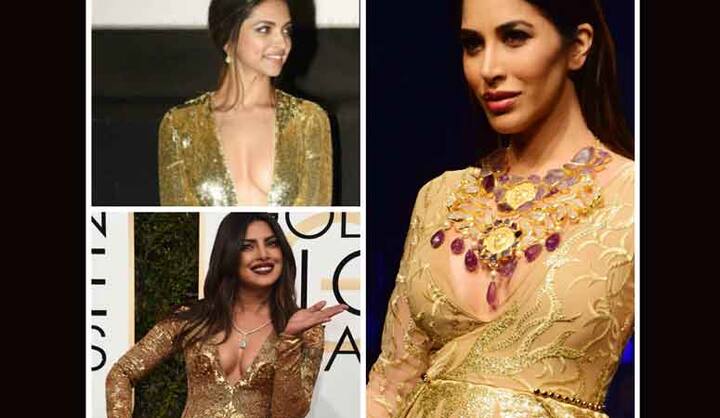 हाल ही में प्रियंका चोपड़ा और दीपिका पदुकोण ने बेहद बोल्ड गोल्डन गाउन्स पहने थे.