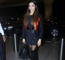 Lady in Black: मुंबई वापस लौटीं दीपिका पादुकोण, एयरपोर्ट पर आईं नज़र