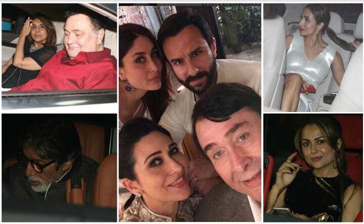 कल मुंबई में रंधीर कूपर की बर्थडे पार्टी का आयोजन किया जिसमें उनकी बेटियों करीना, करिश्मा और अमिताभ बच्चन सहित परिवार और इंडस्ट्री के कई बड़े सितारे पहुंचे. देखिए तस्वीरें